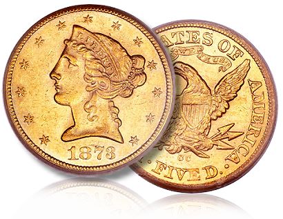 1873 cc 5 ha Grade Distribution of 19th Century Branch Mint Gold Coins