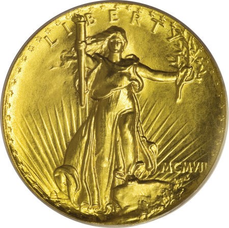 gr UHR Hein Simpson Coin Rarities & Related Topics: Ultra High Relief Saint Gaudens $20 Gold Pattern Realizes $2.76 Million