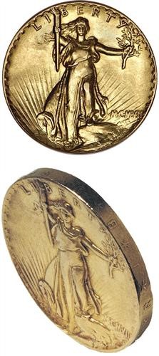 gr UHR sub60 Coin Rarities & Related Topics: Ultra High Relief Saint Gaudens $20 Gold Pattern Realizes $2.76 Million