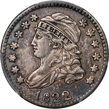 gr 822 1822 The ANA Rarities Night, Part 3: Capped Bust Dimes, Proof 1893 CC Silver Dollar, and Historic Gold Bars