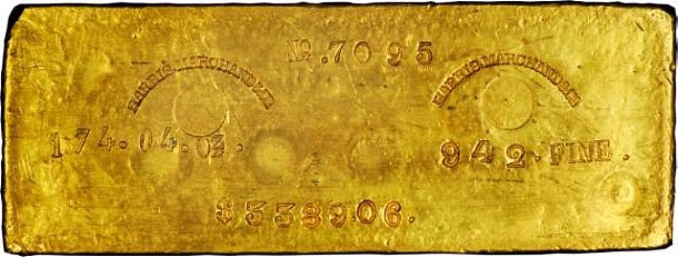 The ANA Rarities Night, Part 3: Capped Bust Dimes, Proof 1893 CC Silver Dollar, and Historic Gold Bars gr 822 bar The ANA Rarities Night, Part 3: Capped Bust Dimes, Proof 1893 CC Silver Dollar, and Historic Gold Bars