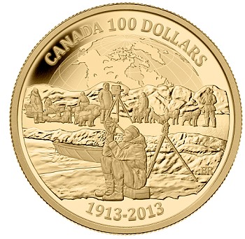 camint gold arctic Canadian Arctic Expedition Proof Silver Dollar