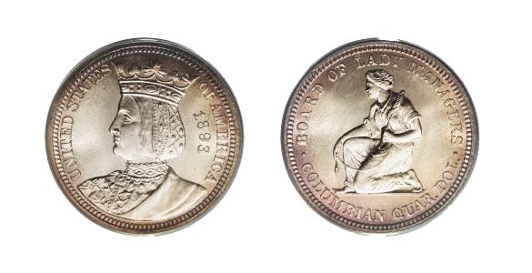 1893 World's Columbian Exposition Isabella Quarter Dollar