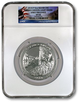 NGC Light Finish Variety of ATH 5 oz silver coins