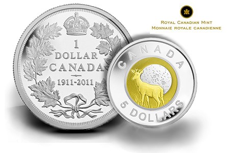 canadian coins, modern coins, bimetalic coins,coin collecting,world coins