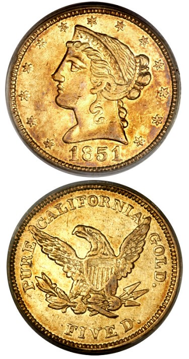 Schultz & Co Five Dollar Gold Coin