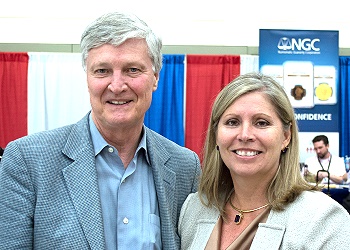Former Congressman Jimmy Hayes (right) and ICTA Executive Director Kathy McFadden (left).