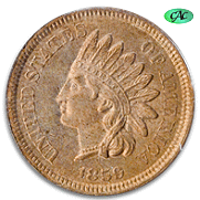 1859 INDIAN CENT PCGS MS65 CAC