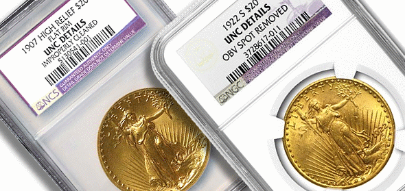 NCS and NGC Details certified coins