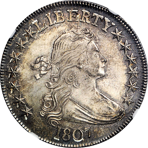 1807 Draped Bust Half Dollar. O-105.
