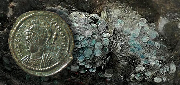 The Seaton Down Hoard of 22,000 coins is one of the largest hoards found in Britain