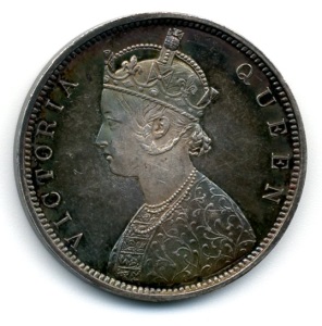 British India, Queen Victoria, Silver Pattern Rupee, 1861.