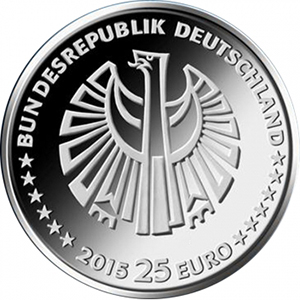 Germany 5 x 25 Euro 2015-25 years of German Unity Set-ADFGJ Silver PP 