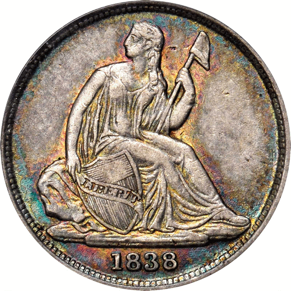 1838-O Seated Liberty Dime