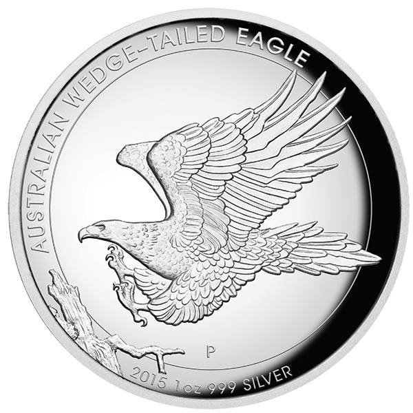 2015 Silver Wedge Tailed Eagle High Relief w/OGP Free Shipping! 