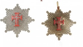 Portugal. Military Order of Christ of the Republic of Portugal. Grand Officer’s Breast Star with Brilliants. Extremely rare. II.