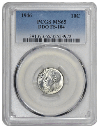 1968 Roosevelt Dime MS65 DDO PCGS FS-101 Mint State 65 Double Die Obverse 