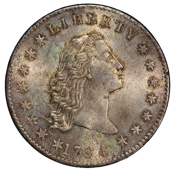 “Lord St. Oswald” specimen of the 1794 dollar, graded MS-66+ (PCGS) 
