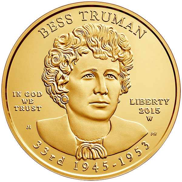 United States 2015 Bess Truman $10 Gold Coin