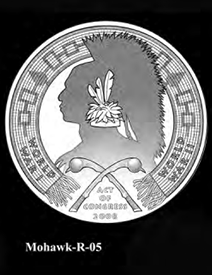 St Regis Mohawk Tribe Code Talker Congressional Gold Medal design candidate, reverse 5
