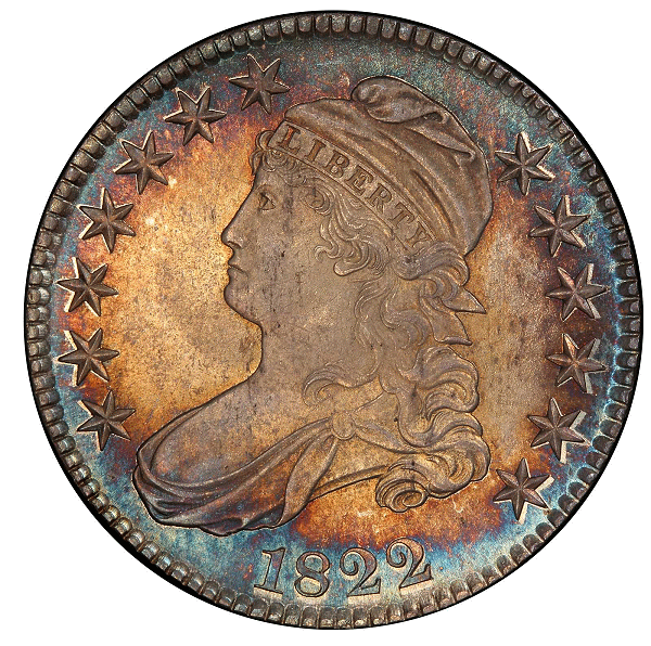 1822 Capped Bust Half Dollar. Overton-105. Rarity-3. Mint State-66 (PCGS)