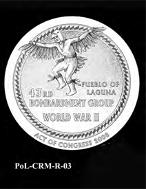 Pueblo of Laguna Code Talker Congressional Gold Medal design candidate, reverse 3