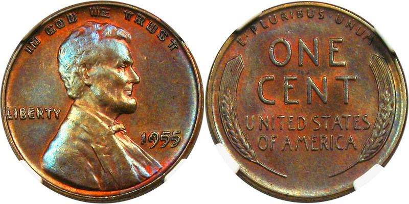 1955/1955 1c, David Lawrence Rare Coins