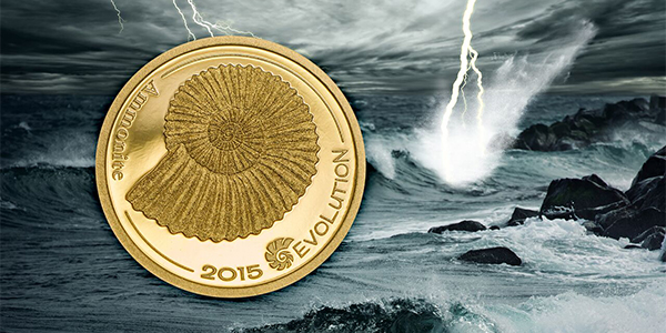 Evolution of Life 2015 - Ammonite. Mongolia, Coin Invest Trust, Mayer Mint