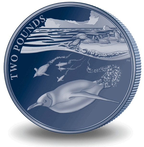 Pobjoy Mint The Emperor Penguin - 2016 Blue Titanium Coin