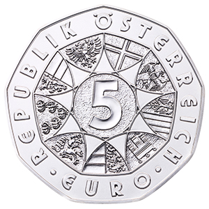 reverse, Austria 2016 Albrecht Durer's Hare 5 euro silver uncirculated coin, courtesy Austrian Mint