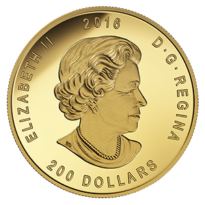 obverse, Canada 2016 $200 gold proof coin