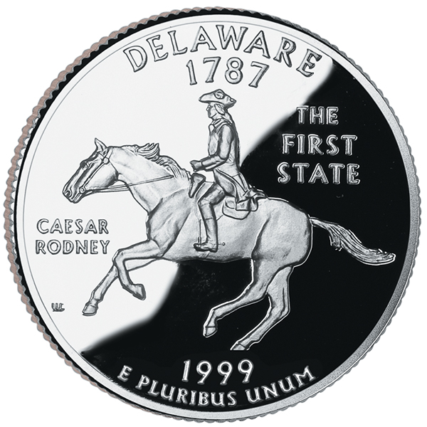 United States 1999 Delaware State Quarter reverse