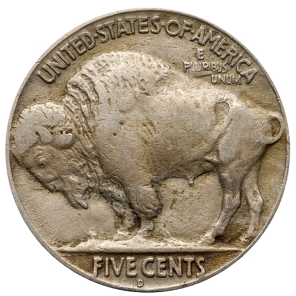 Counterfeit Coin Detection - Reverse, 1918/7-D Buffalo Nickel
