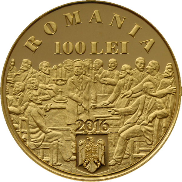 Romania 2016 Constantin A. Rosetti Bicentennial 100 Lei Gold Commemorative Proof Coin