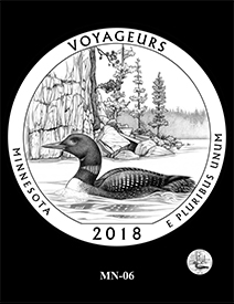 2018 Voyageurs National Park design. Image courtesy US Mint