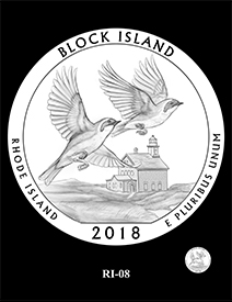 2018 Block Island National Wildlife Refuge design. Image courtesy US Mint