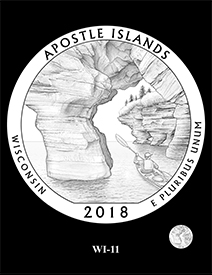 2018 Apostle Islands National Lakeshore design. Image courtesy US Mint
