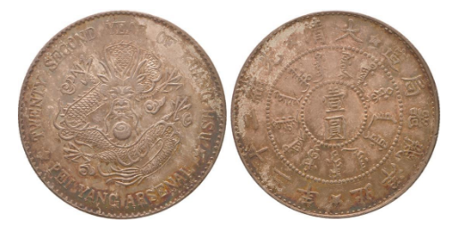 CHINA-CHIHLI 1896 One Dollar Silver. Images courtesy Champion Auction