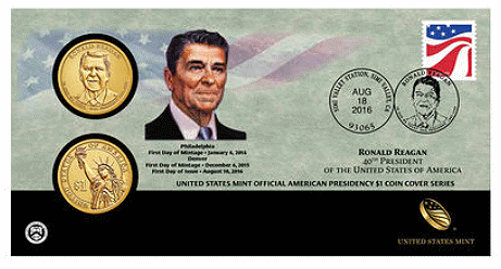 Ronald Reagan $1 Coin Cover
