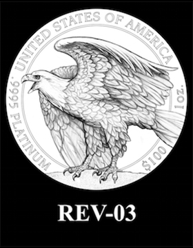 American Eagle Platinum Proof design candidate REV-03. Image courtesy U.S. Mint
