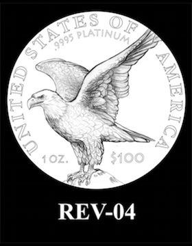 American Eagle Platinum Proof design candidate REV-04. Image courtesy U.S. Mint