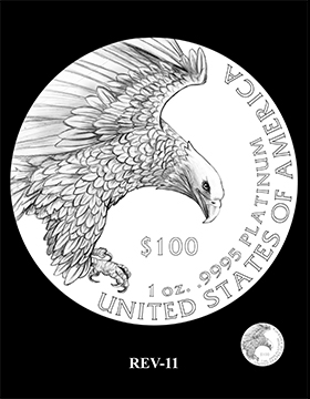 American Eagle Platinum Proof design candidate REV-11. Image courtesy U.S. Mint