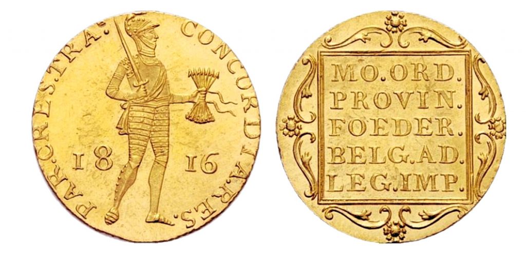 Netherlands 1816 gold ducat. Images courtesy Dariusz Jasek