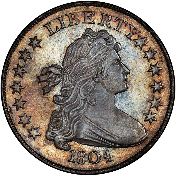 1804 Draped Bust Silver Dollar. Class I Original. Bowers Borckardt-304. Proof-68 (PCGS).