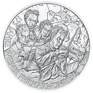 Reverse, Austria 2017 175th Anniversary Vienna Philharmonic Orchestra 20 Euro Silver Proof Coin. Image courtesy Austrian Mint