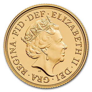 United Kingdom 2017 Sovereign 200th Anniversary gold bullion coin. Image courtesy APMEX