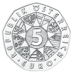 Austria 2017 5 Euro Silver Coin reverse. Image courtesy Austrian Mint