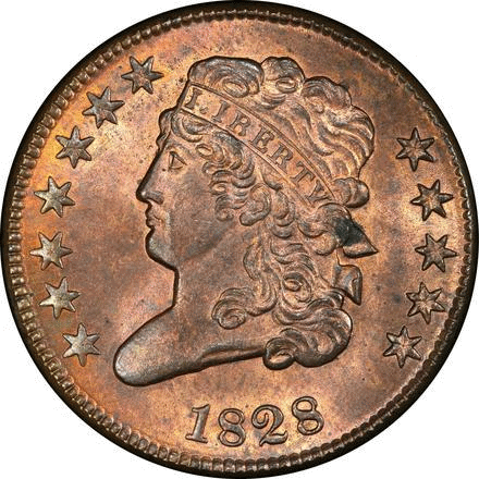 1828 Classic Head Half Cent.