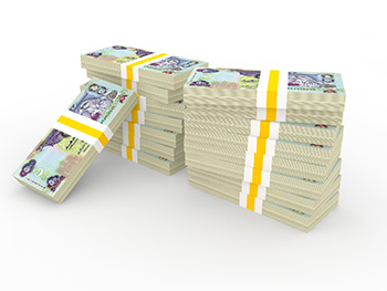 Stacks of UAE Banknotes