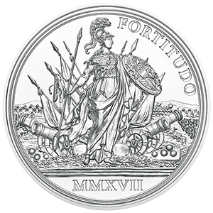 Reverse, Austria 2017 Maria Theresa - Treasures of History: Bravery and Determination 20 Euro Proof Silver Coin. image courtesy Austrian Mint